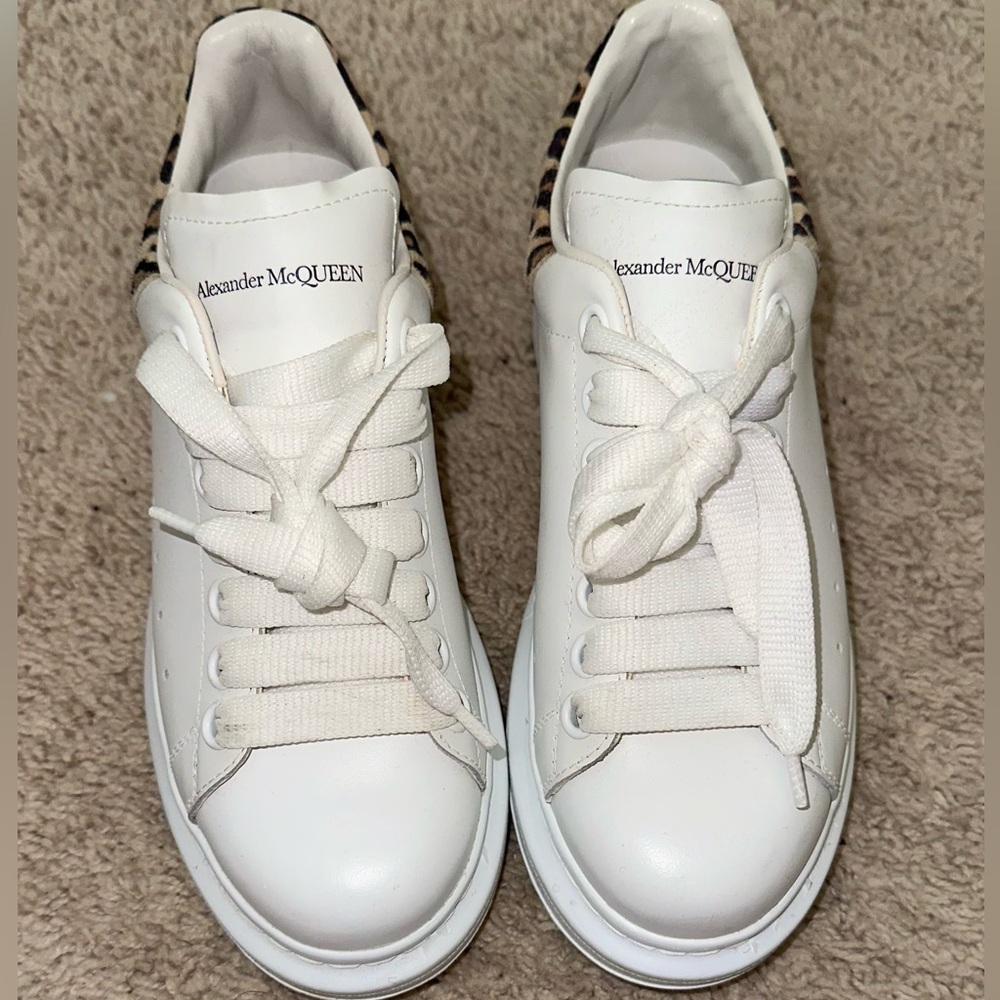 Women’s leopard print Alexander McQueen sneakers